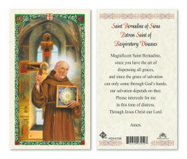 HC9-575E St. Bernadine of Siena Holy Cards