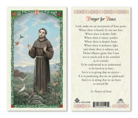 hc9-034e St. Francis of Assisi Holy Cards