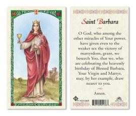 hc9-040e St. Barbara Holy Cards