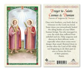 hc9-329e SS. Cosmas and Damian Holy Cards