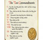 BK60SHJ4E Ten Commandments Bookmark