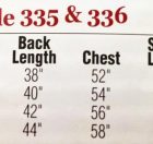 335 size chart