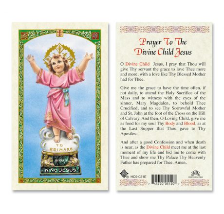 HC9031 Divine Child Holy Cards