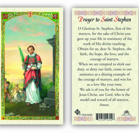 HC9-502E St. Stephen Holy Cards