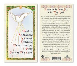 HC9-521E Seven Gifts of the Holy Spirit Holy Cards