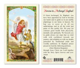 HC9-532E Archangel Raphael Holy Cards