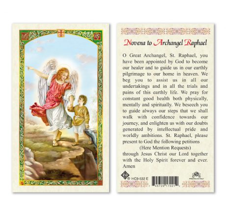 HC9-532E Archangel Raphael Holy Cards