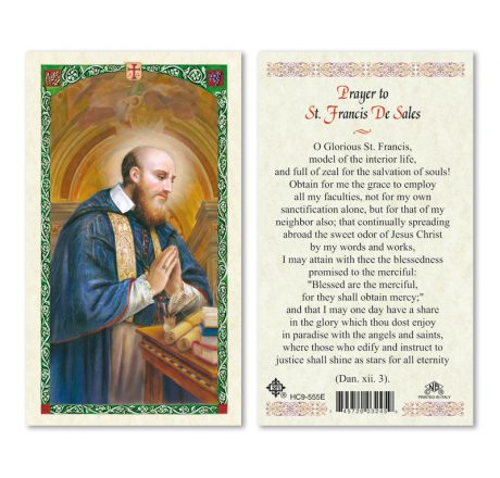 HC9-555E St. Francis de Sales Holy Cards