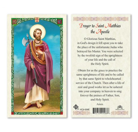 HC9-558E St. Matthias the Apostle Holy Cards
