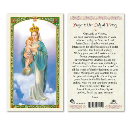 HC9-607E Our Lady of Victory Holy Cards