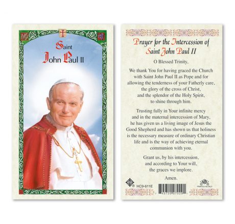 HC9-611E St. John Paul II Holy Cards