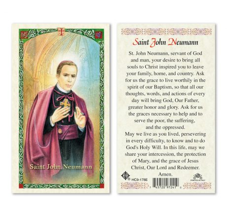 hC9-178e St. John Neumann Holy Cards