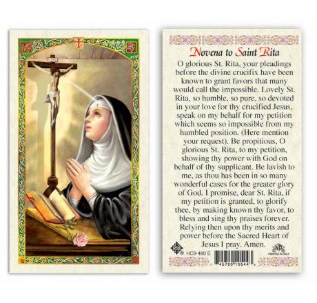 hC9-480e St. Rita Holy Cards