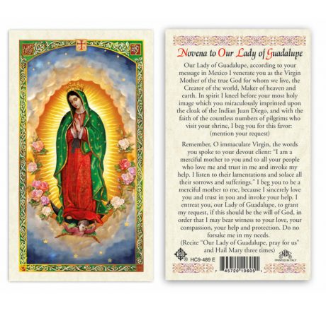 hC9-489e Our Lady of Guadalupe Holy Cards