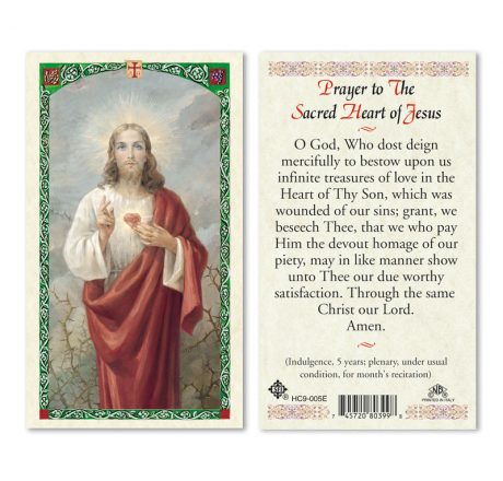 Sacred Heart Prayer Cards