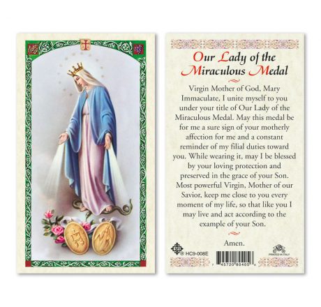 Miraculous Medal Holy Cards