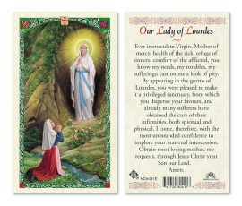 hc9-011e Our Lady of Lourdes Holy Cards