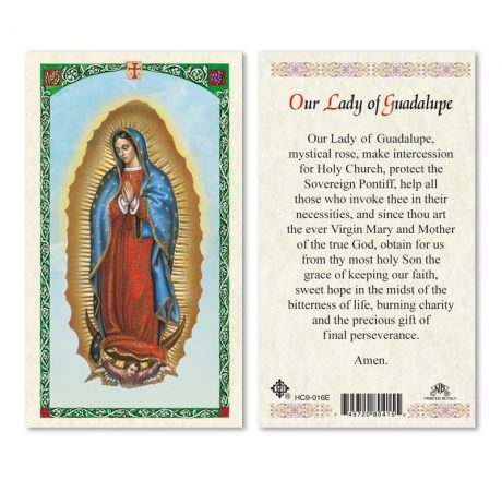 hc9-016e Our Lady of Guadalupe Holy Cards