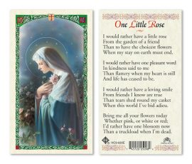 hc9-020e One Little Rose Holy Cards