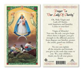 hc9-022e Prayer to Our Lady of Charity Holy Cards