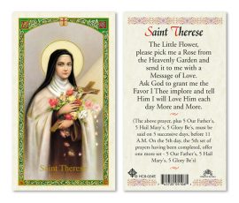 hc9-024e St. Therese Holy Cards