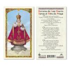 hc9-029s Infant of Prague Holy Cards