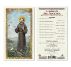 hc9-034s Spanish St. Francis of Assisi Holy Cards