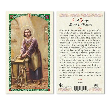 hc9-037e St. Joseph the Worker Holy Cards