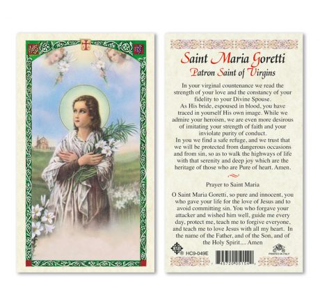 hc9-049e St. Maria Goretti Holy Cards