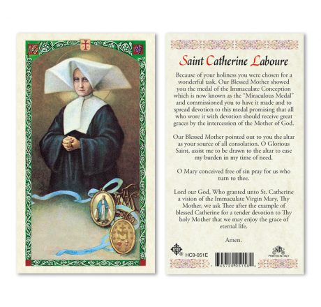 hc9-051e St. Catherine of Laboure Holy Cards