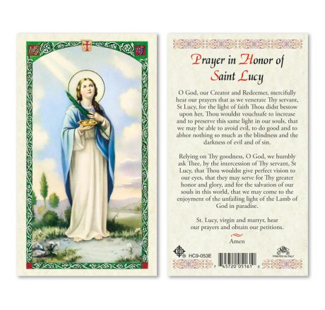 hc9-053e St. Lucy Holy Cards