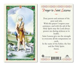 hc9-054e St. Lazarus Holy Cards