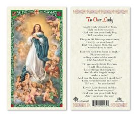 hc9-055e Lovely Lady Holy Cards