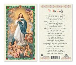 hc9-055e Lovely Lady Holy Cards