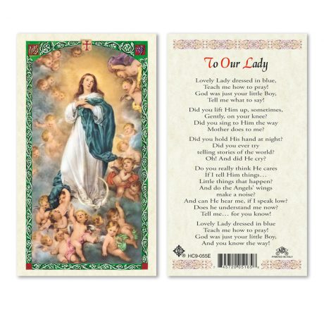 hc9-055e Lovely Lady Holy Cards