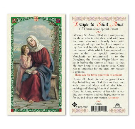 hc9-058e St. Anne Holy Cards
