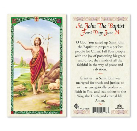 hc9-059e St. John the Baptist Holy Cards
