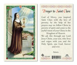 hc9-060e St. Clare Holy Cards