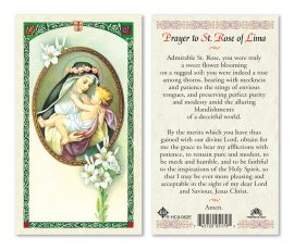 hc9-062e St. Rose of Lima Holy Cards