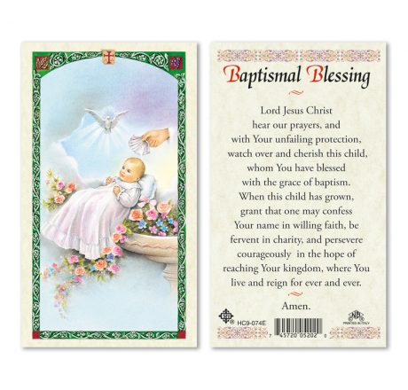 hc9-074e Baptism Holy Card