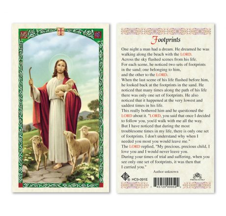 hc9-091e Footprints Holy Cards