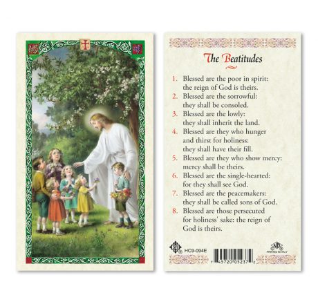hc9-094e Beatitudes Holy Cards
