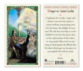 hc9-097e St. Cecilia Holy Cards