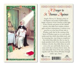 hc9-104e St. Thomas Aquinas Holy Cards
