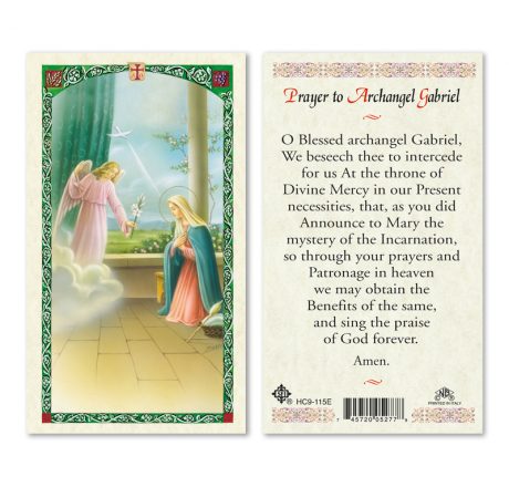 hc9-115e Archangel Gabriel Holy Cards