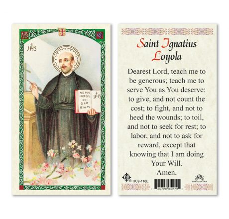 hc9-116e St. Ignatius Loyola Holy Cards