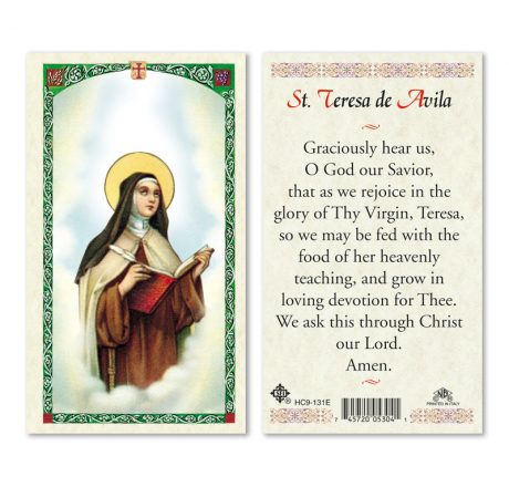 hc9-131e St. Teresa Avila Holy Cards