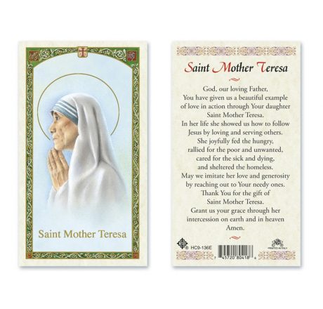 hc9-136e St. Mother Teresa Holy Cards