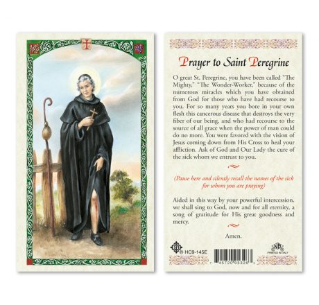 hc9-145e St. Peregrine Holy Cards