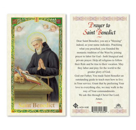 hc9-163e St. Benedict Holy Cards